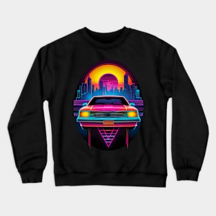 Neon Retro Car Crewneck Sweatshirt